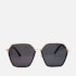 Jeepers Peepers Women's Oversized Hexagon Frame Sunglasses - Black