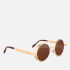 Jeepers Peepers Women's Round Frame Sunglasses With Side Caps - Gold