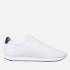 Tommy Hilfiger Men's Leather Running Style Trainers - White/RWB