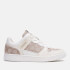 Coach C201 Logo-Jacquard and Leather Basket Trainers