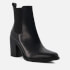 Dune Womens Promising Block-Heel Western Boots - Black