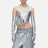 Marc Jacobs Women's The DTM Metallic Snapshot Bag - Silver