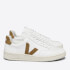 Veja Women's V-12 Leather Trainers - Extra White/Camel