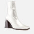 ALOHAS Women's South Shimmer Leather Heeled Boots - Silver