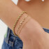 anna + nina I Love You 14-Karat Gold-Plated Bracelet
