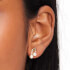 Kate Spade New York Music Note Stud Earrings - White/Gold