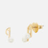 Kate Spade New York Music Note Stud Earrings - White/Gold