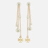 Tory Burch Long Kira Gold-Plated Pearl Drop Earrings