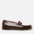 G.H.BASS Men's Weejun Heritage Larson Moc Penny - Dark Brown Leather/White