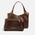 Valentino Wool Faux Croc Effect Leather Shopping Bag 