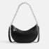 Coach Mira Crescent Glove Tanned Leather Shoulder Bag with Chain - Black