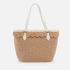 Love Moschino Summer Love Raffia and Faux Leather Tote Bag