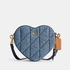 Coach Quilted Heart Denim Crossbody Bag