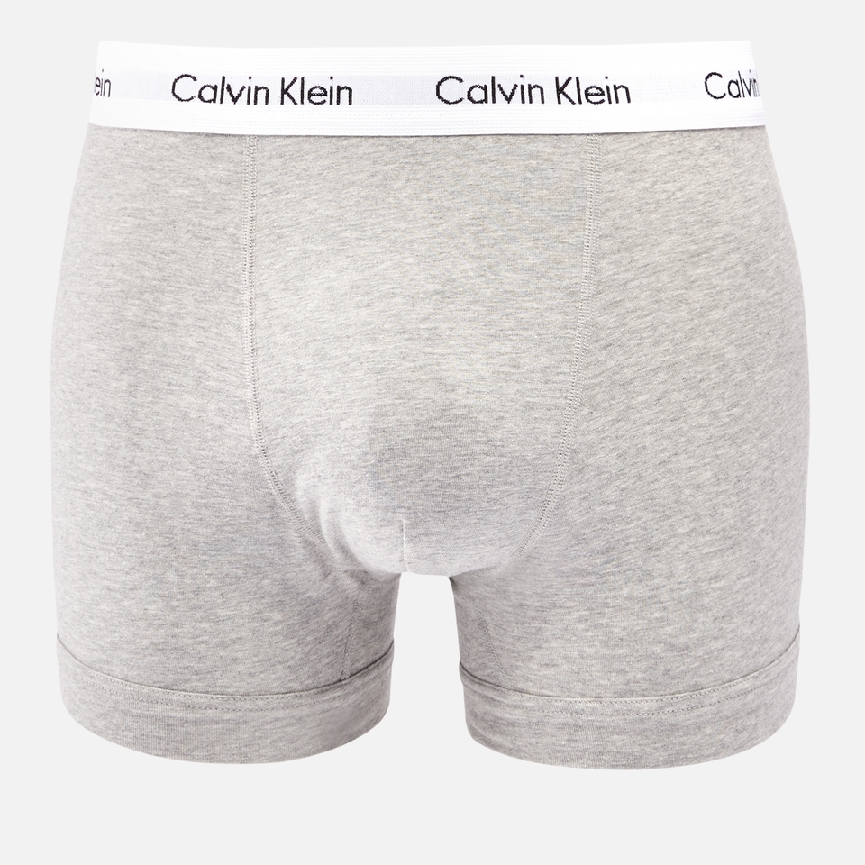 Calvin Klein Men's Cotton Stretch 3-Pack Trunks - Black/White/Grey Heather