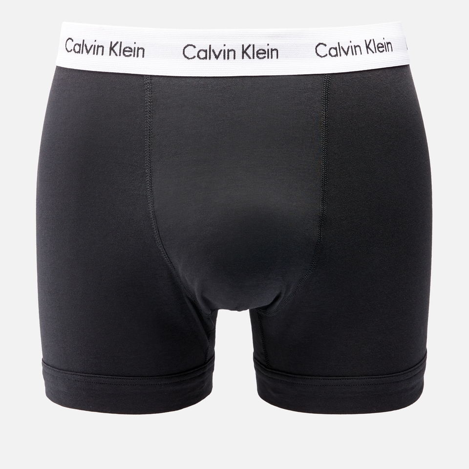 Calvin Klein Men's Three-Pack Cotton-Jersey Trunks - Black