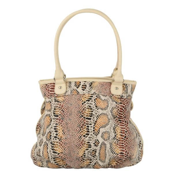 Suzy Smith Nora snakeskin bow detail shoulder bag
