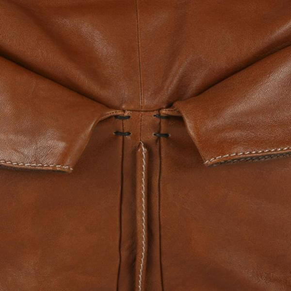 Ameko Manu Leather front pocket shoulder bag 