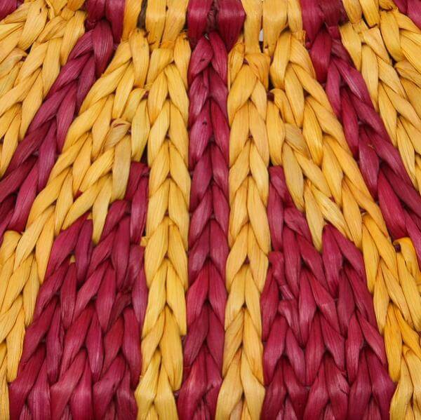 French Connection Sunrise Straw Bag  - Very Berry/Mustard