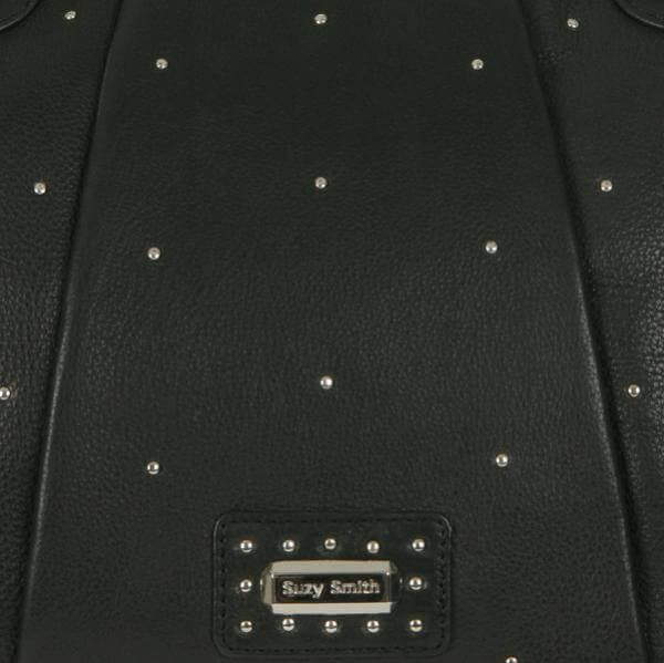 Suzy Smith Leather Pinhead Studded Large Tote Bag 
