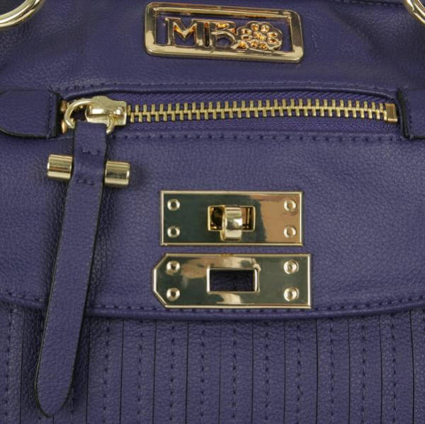Mischa Barton Cleo Stripy Applique Front Small Tote Bag 