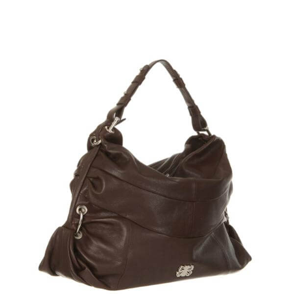 Ri2k Siouxsi Metal Ring Detail Slouch Leather Hobo Bag