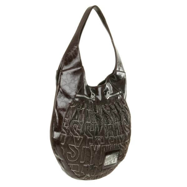 Miss Sixty Embroidered Logo Shoulder Bag  - Cocoa Brown