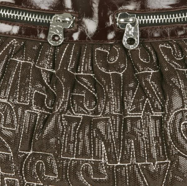 Miss Sixty Embroidered Logo Shoulder Bag  - Cocoa Brown