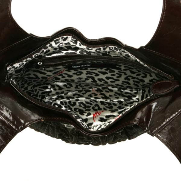 Miss Sixty Embroidered Logo Shoulder Bag  - Cocoa Brown