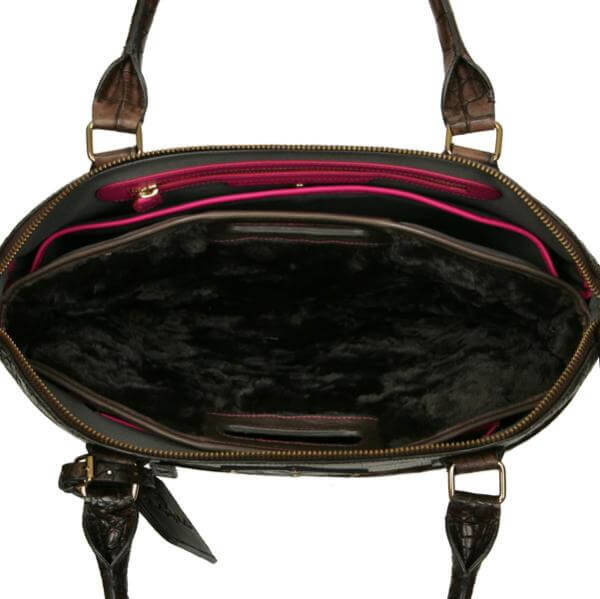 Penelope and Parker Roxy Croc Printed Leather Laptop Bag