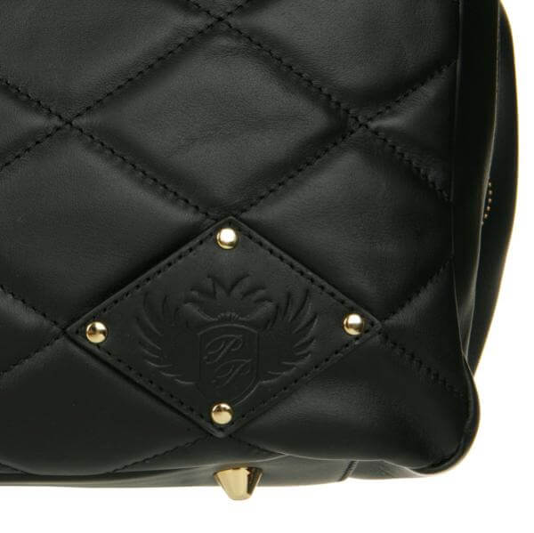 Penelope and Parker Lizi Quilted Leather Laptop Bag - Black
