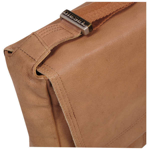Diesel Beware It's Diesel/ Postman Buffalo Leather Messenger Bag