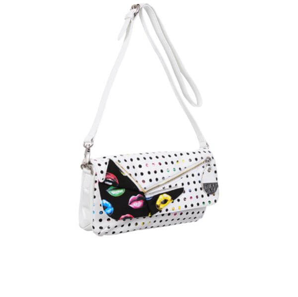 Miss Sixty Iconic Lips Clutch  - White