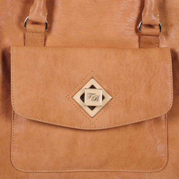 Ted Baker Leather Lock Tote Bag  - Tan