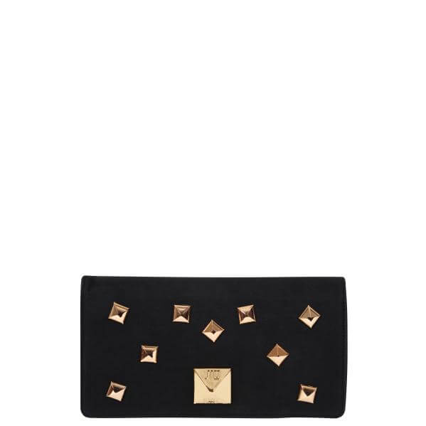 J Lo Downtown Pyramid Stud Clutch  - Black