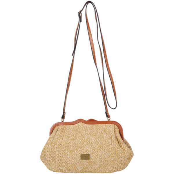 Fiorelli Taylour Straw Weave Clutch Cross Body Bag Natural Basket