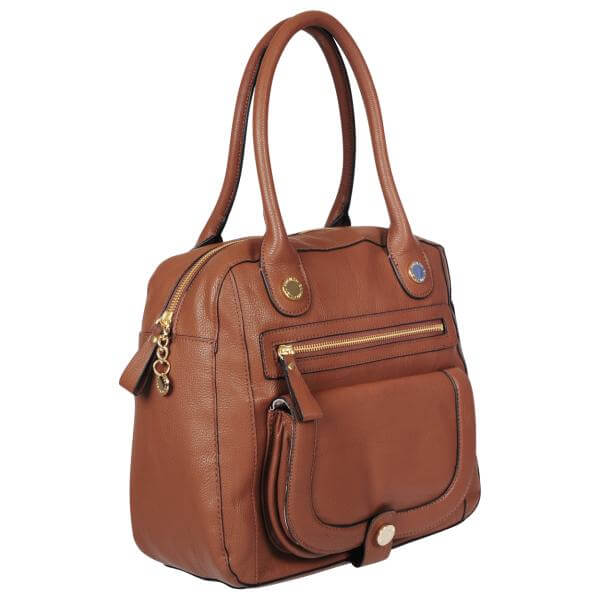 French Connection Ditsy Daisy Pocket Front Tote - Tan