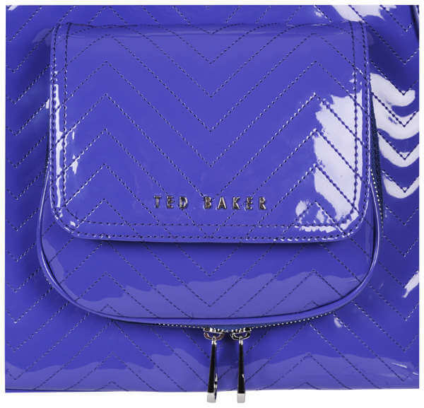 Ted Baker Tama Quilted Satchel Tote Bag - Bright Blue