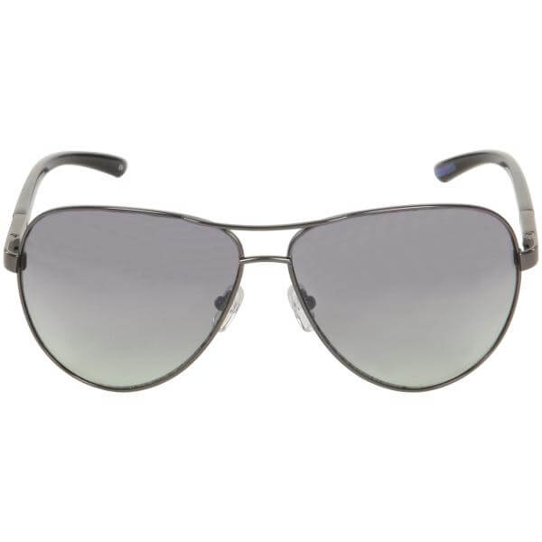 Ted Baker Daniel Classic Metal Aviator Sunglasses - Gun Frame/ Grey Lens
