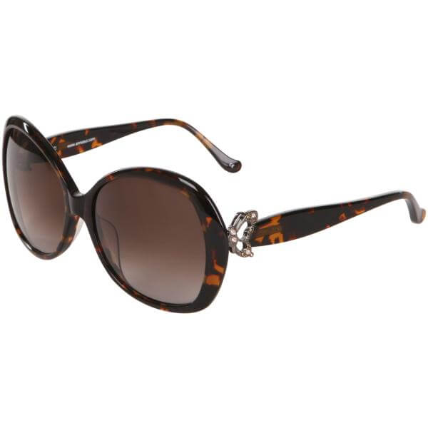 Anna Sui Butterfly detail sunglasses- tortoise frame/ brown lens