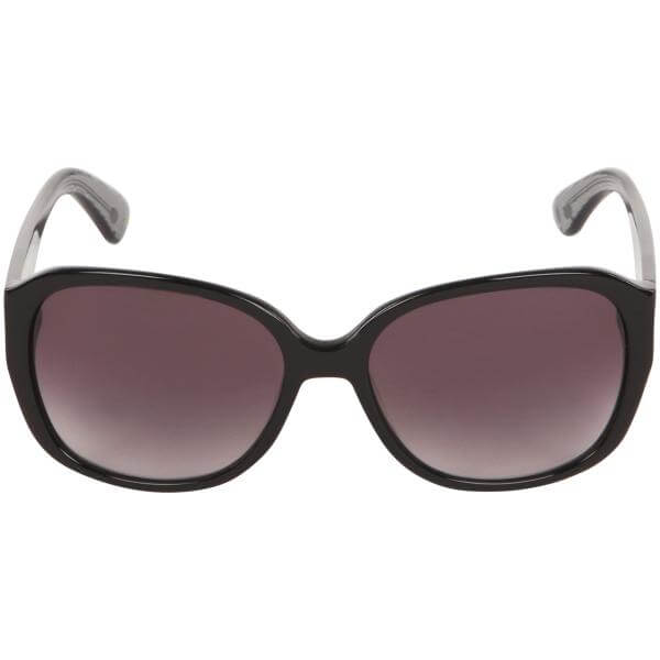 Lulu Guinness Irene Polka Dot Arm Oversized Sunglasses - Black Frame/ Grey Lens