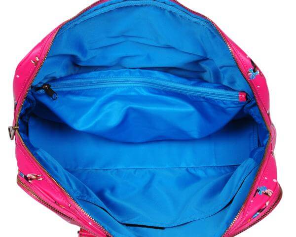 Paul & Joe Sister Adek Printed Tote/ Laptop Bag - Fuchsia Pink Print