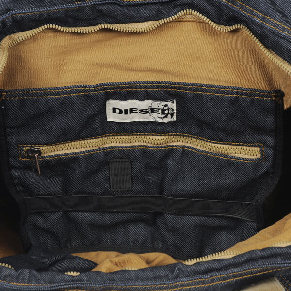 Diesel DNA Infusion Denim/ Leather Large Holdall - Blue Denim H1940