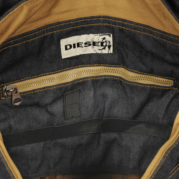 Diesel DNA Infusion Energy Denim/Leather Satchel - Blue Denim H1940