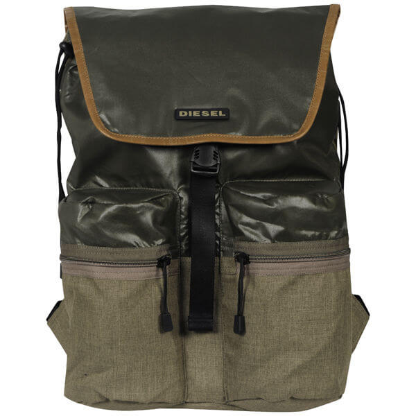 Diesel Nickname Coated Nylon Leather Trim Rucksack Bag - H3725
