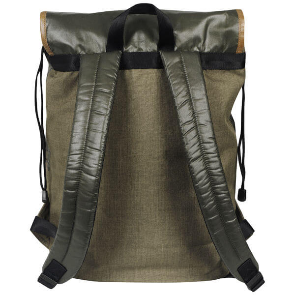 Diesel Nickname Coated Nylon Leather Trim Rucksack Bag - H3725