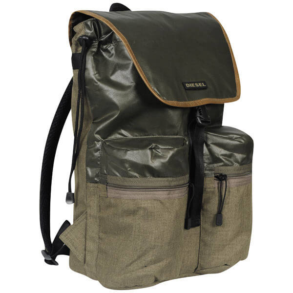 Diesel Nickname Coated Nylon Leather Trim Rucksack Bag - H3725