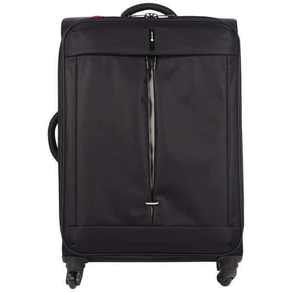 Delsey Fiber Lite 77cm 4 -Wheel Expandable Trolley Case - Black