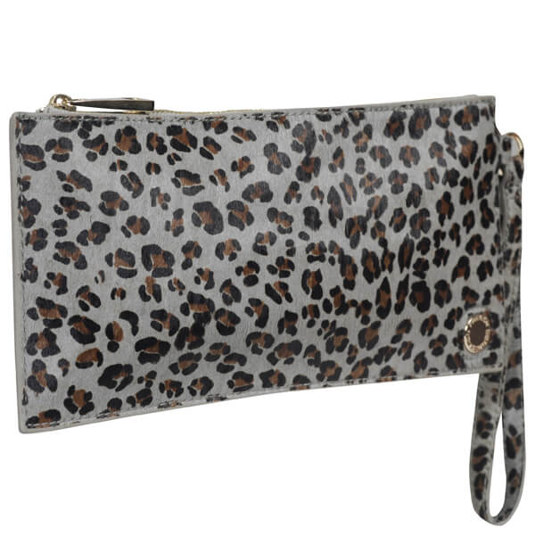 French Connection Women s Sweetie Leopard Print Clutch Bag Leopard Black