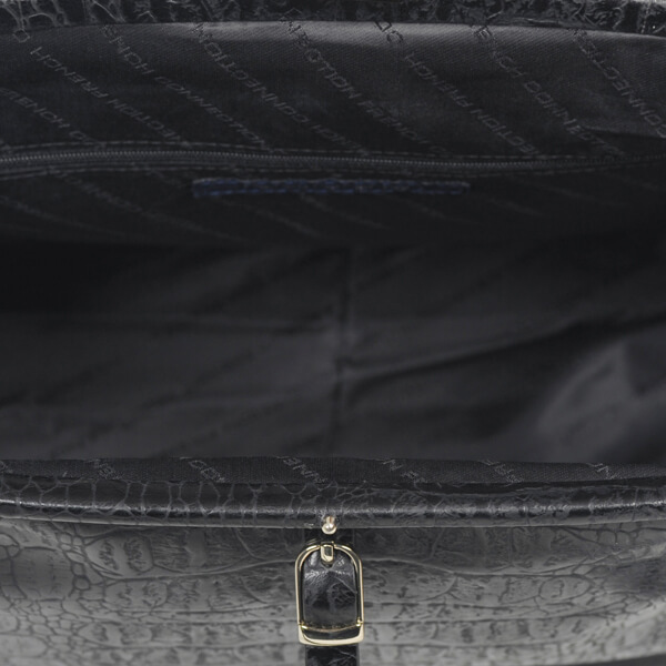 French Connection Women's Sneaky Croc Tote/Crossbody Bag - Black Croc