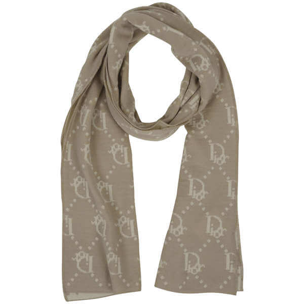 Christian Dior Women's Wool Scarf  - Beige